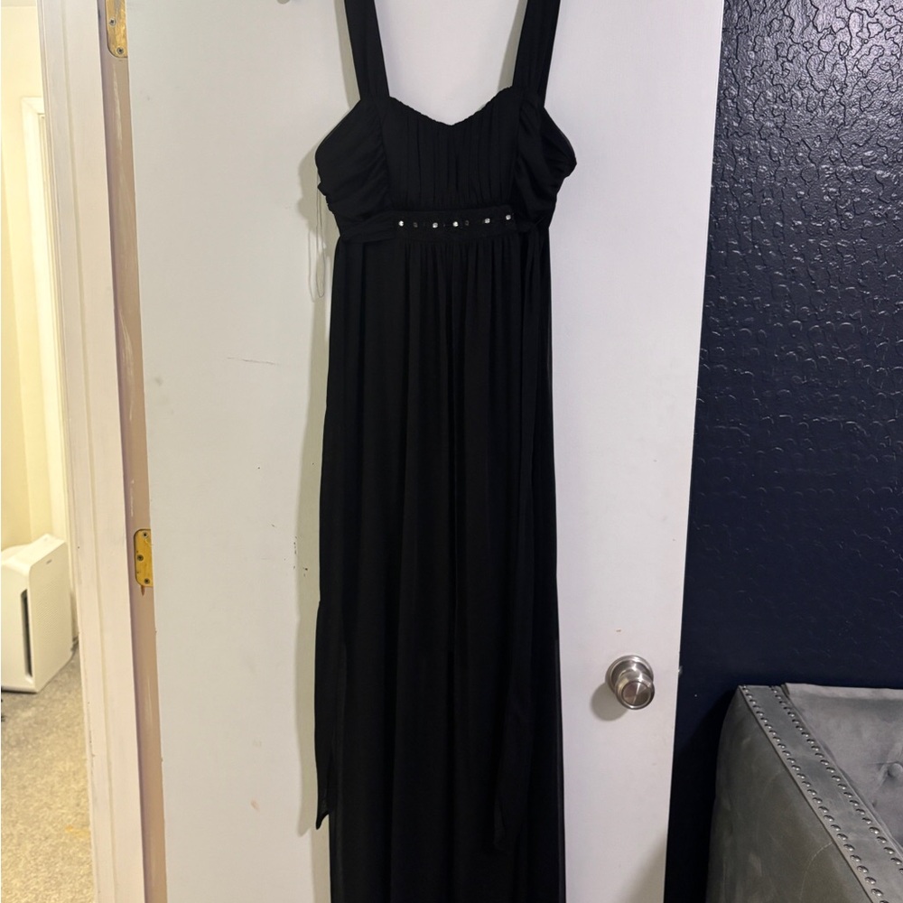 Connected Apparel Black Maxi Dress